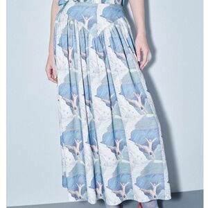 ISO - Large, Park Skirt in Soft Linen Nude Divers by Fashion Brand Company